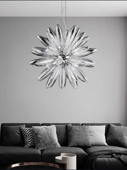 DecorBites™ LED Large Globe Chandelier with Glass Lampshades - Chrome or Gold Hardware