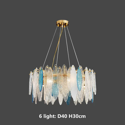 DecorBites™ Gold Metal Chain LED Pendant Lights for Modern Luxury Living Room