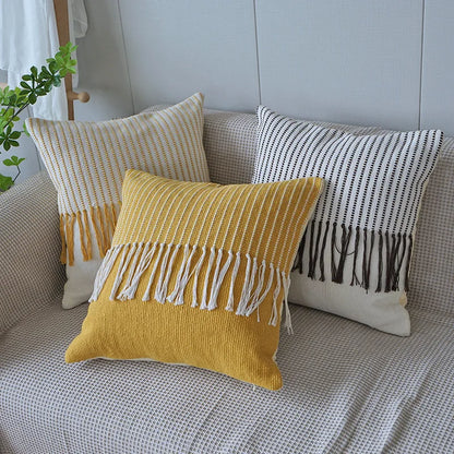 DecorBites™ Boho Moroccan Fringed Pillowcase for Home, Office, Car, Sofa Decoration