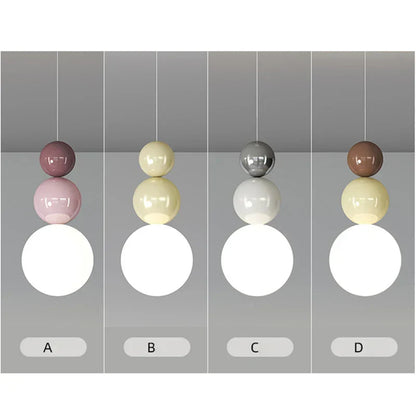 DecorBites™ Cream Nordic LED Pendant Light: Modern Hanging Lamp for Stylish Indoor Room Decor