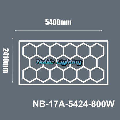 DecorBites™ Aluminum Housing Hexagon LED Light Bar Detailing Light 5X12M Honeycomb Ceiling Lamp