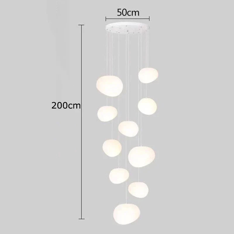 DecorBites™ Crystal Chandelier Stair Pendant Light Modern Living Room Interior Lighting
