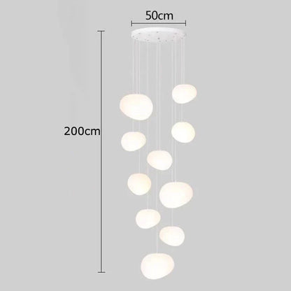 DecorBites™ Crystal Chandelier Stair Pendant Light Modern Living Room Interior Lighting