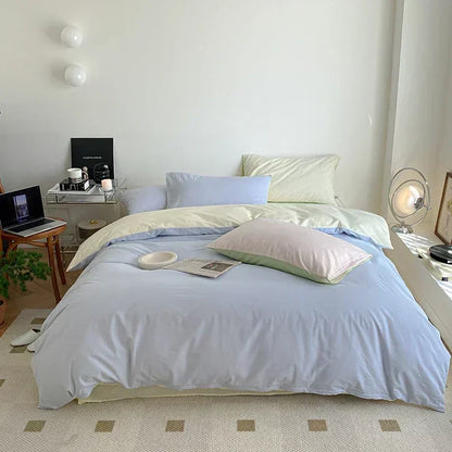 DecorBites™ Cotton Queen Bedding Set: Duvet Cover, Sheets, Quilt Cover, Pillow Covers -Soft & Comfortable