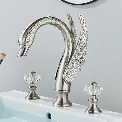 ™ Golden Swan Crystal Dual Handle Basin Tap