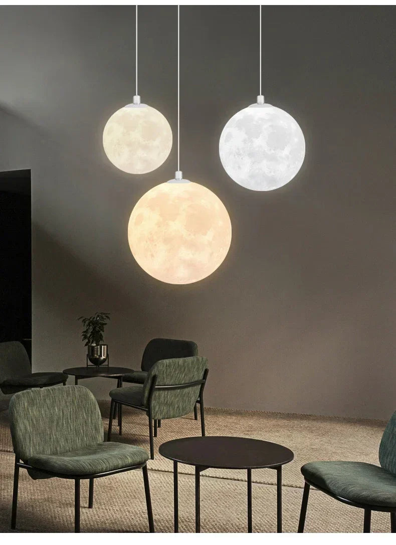 DecorBites™ LED Moon Planet Ceiling Chandelier for Home Decor