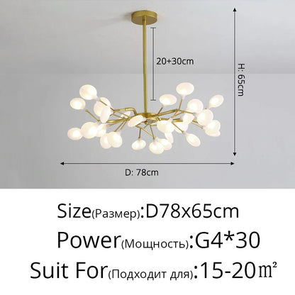 DecorBites™ LED Firefly Chandelier: Modern Nordic Ceiling Lights for Luxury Home Decor