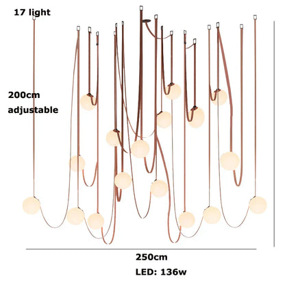DecorBites™ Glass Ball Pendant Lamp for Loft Living Dining Room, LED Lighting