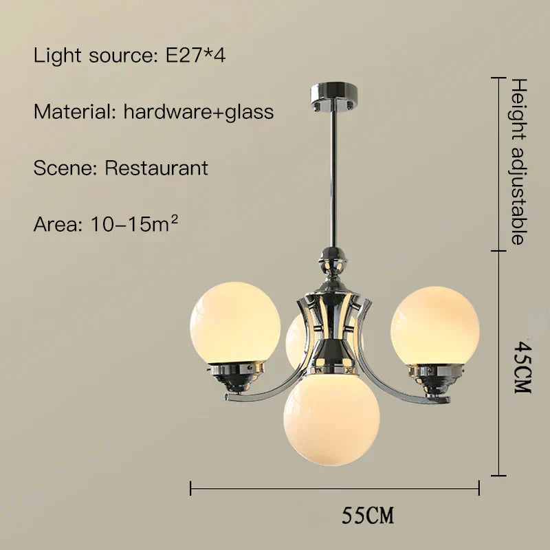 DecorBites™ Glass Ball Chandelier for Modern Room Decor