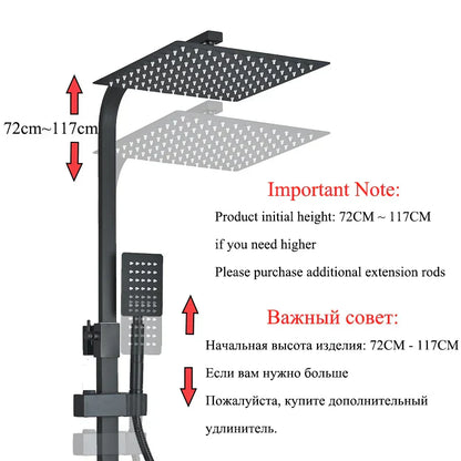 DecorBites™ Digital Thermostatic Shower Faucet Set with Bidet Sprayer