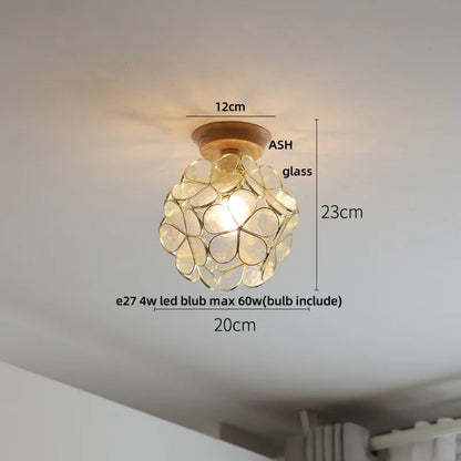 DecorBites™ Clear Glass LED Ceiling Light, Modern Nordic Bedroom Decor Ceiling Lamp