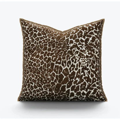 DecorBites™ Gold Zebra Pattern Jacquard Pillow Cover - Modern Luxury Decor