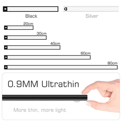 ™ LED Cabinet Light Bar: Motion Sensor, Aluminium, Long Strip, Magnet, Kitchen Closet Wardrobe