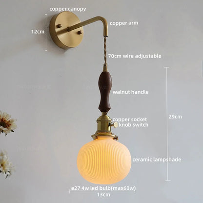 DecorBites™ Copper Ceramic LED Wall Lamps - Nordic Modern Design