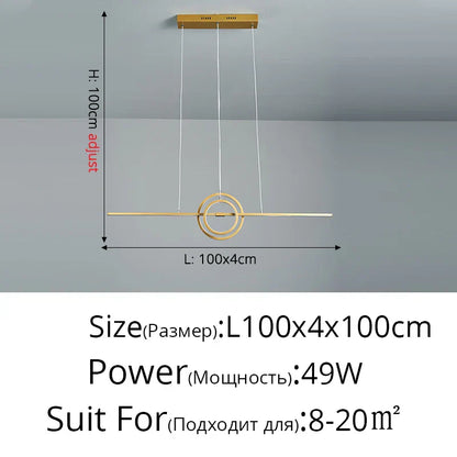 DecorBites™ LED Ceiling Chandelier: Modern Minimalist Kitchen Dining Table Lighting