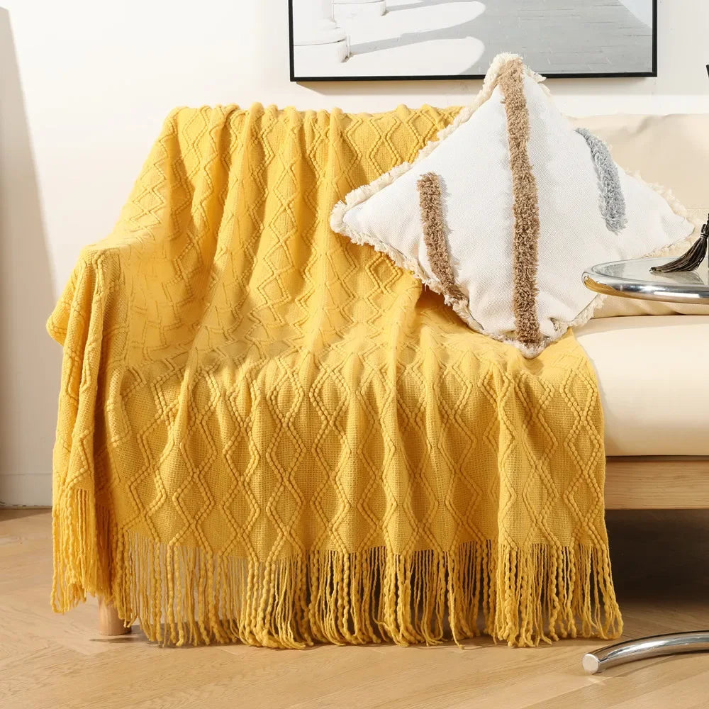 ™ Knitted Woolen Blanket - Cozy Home Accent and Travel Essential