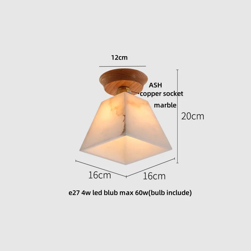 DecorBites™ Lotus Glass LED Ceiling Light with Copper Base - Modern Nordic Design