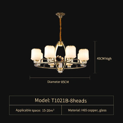 DecorBites™ Luxe Jade Chandelier for Living Room and Villa Hall
