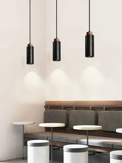 DecorBites™ Black Stone Bedside Chandelier, Modern Nordic Design, E27 LED Pendant Lamp