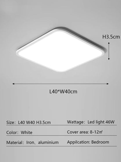DecorBites™ LED Ceiling Lamp: Modern Minimalist Rectangular Design for Living room, Bedroom, Indoor Lighting