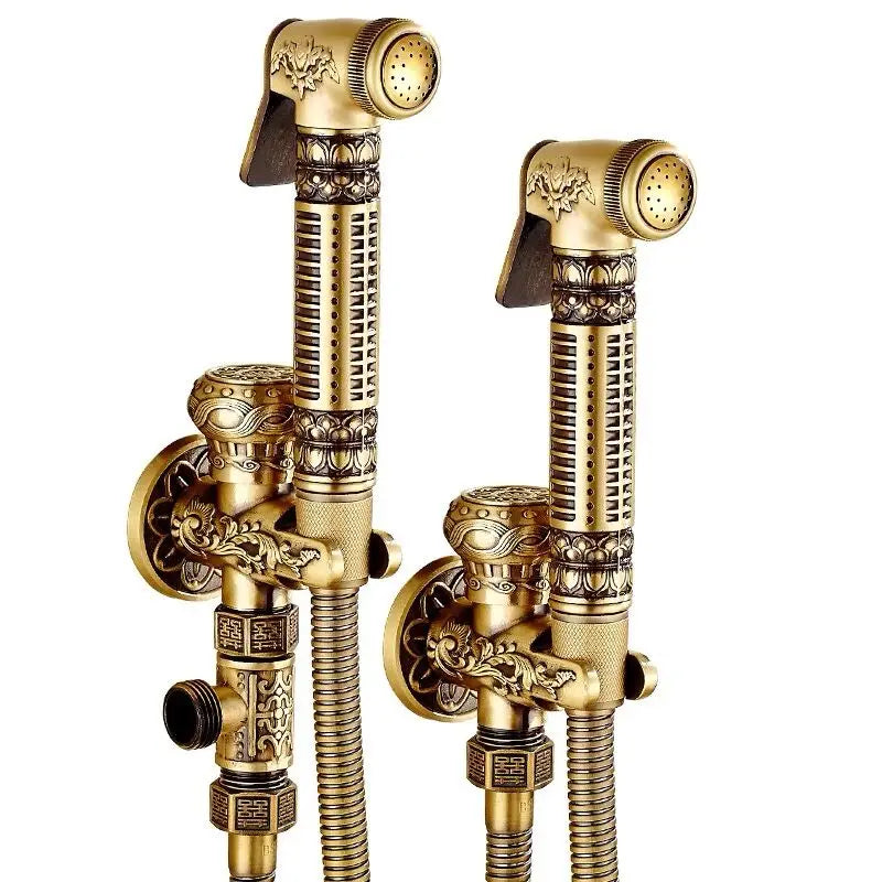™ Gold Brass Hand Held Bidet Shattaf Shower Head Set