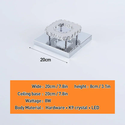 DecorBites™ Crystal Ceiling Chandelier: Luxury LED Pendant Lighting for Modern Living Room Decor