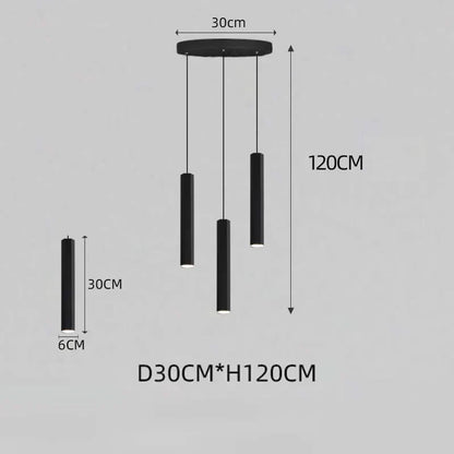 DecorBites™ Black LED Crystal Staircase Chandelier: Modern Nordic Design, Creative Island Hanging Lamp