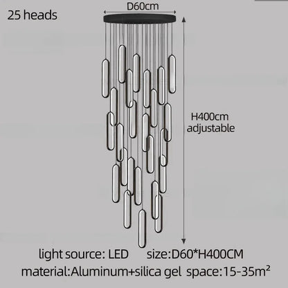 DecorBites™ LED Staircase Branch Chandelier for Modern Living & Dining Rooms