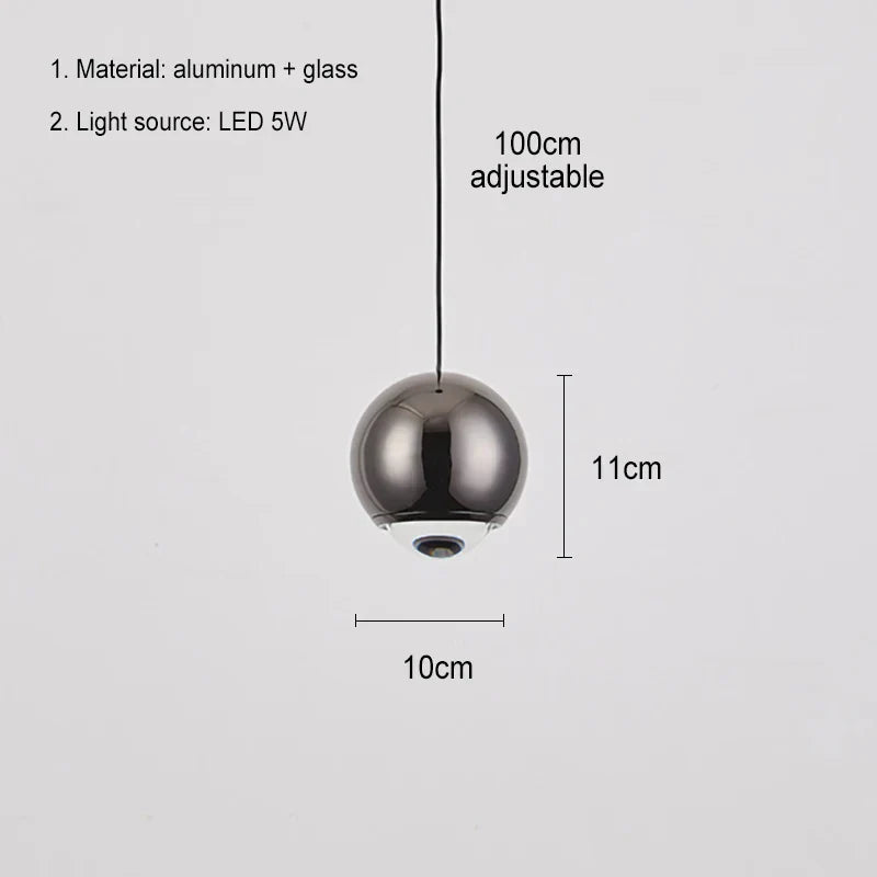 DecorBites™ Ball Pendant Light Modern LED Chandelier Indoor Hanging Lamp for Home Decor