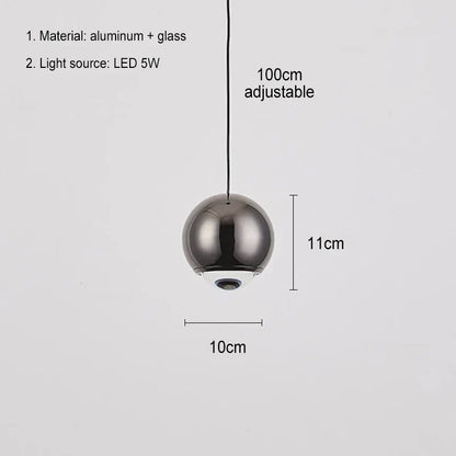 DecorBites™ Ball Pendant Light Modern LED Chandelier Indoor Hanging Lamp for Home Decor