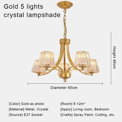 DecorBites™ Crystal Chandelier Ceiling Lights for Modern Living Spaces