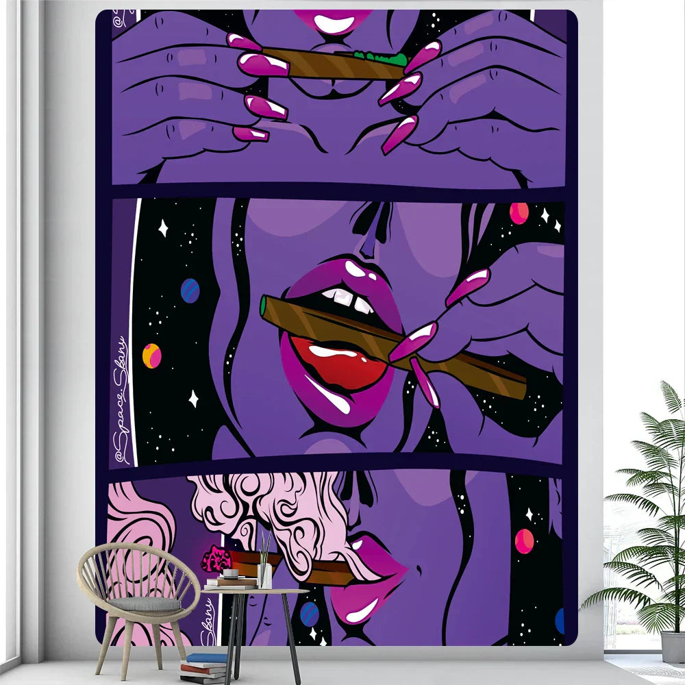 DecorBites™ Abstract Woman Tarot Card Tapestry Wall Hanging for Boho Room Decor