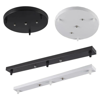 DecorBites™ Ceiling-Mounted Base Canopy Plate Chandelier Pendant Light 3 Heads Lighting