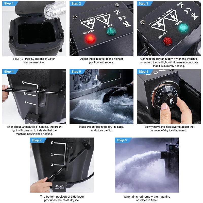 DecorBites™ Low Lying Fog Machine Dry Ice Stage Effect for Events & Shows