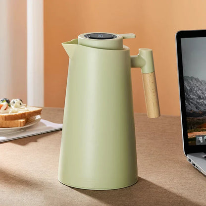 DecorBites™ Insulation Kettle: Large Capacity Thermos Bottle with One-Key Temperature Display.