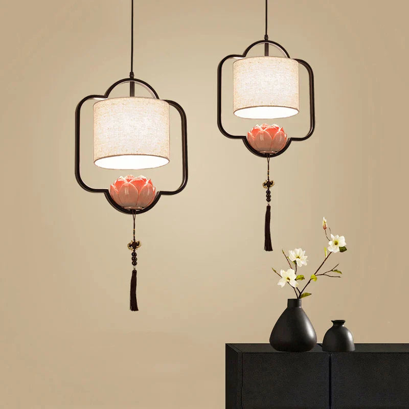 DecorBites™ Chinese Cloth Chandelier for Bedroom, Dining Room, Corridor, Hotel - Light & Elegant