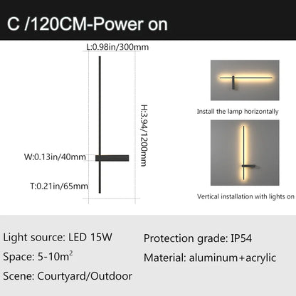 DecorBites™ Aluminum Outdoor Wall Sconce IP54 Waterproof Light Fixture for Porch and Patio