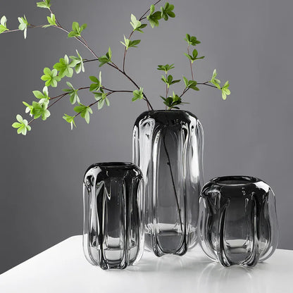 DecorBites™ Glass Vase for Hydroponics & Flower Arrangement - Home Decor Accent