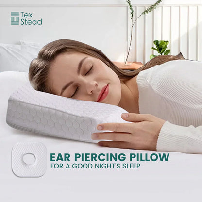 DecorBites™ Comfort Side Sleeper Pillow with Ear Hole for CNH