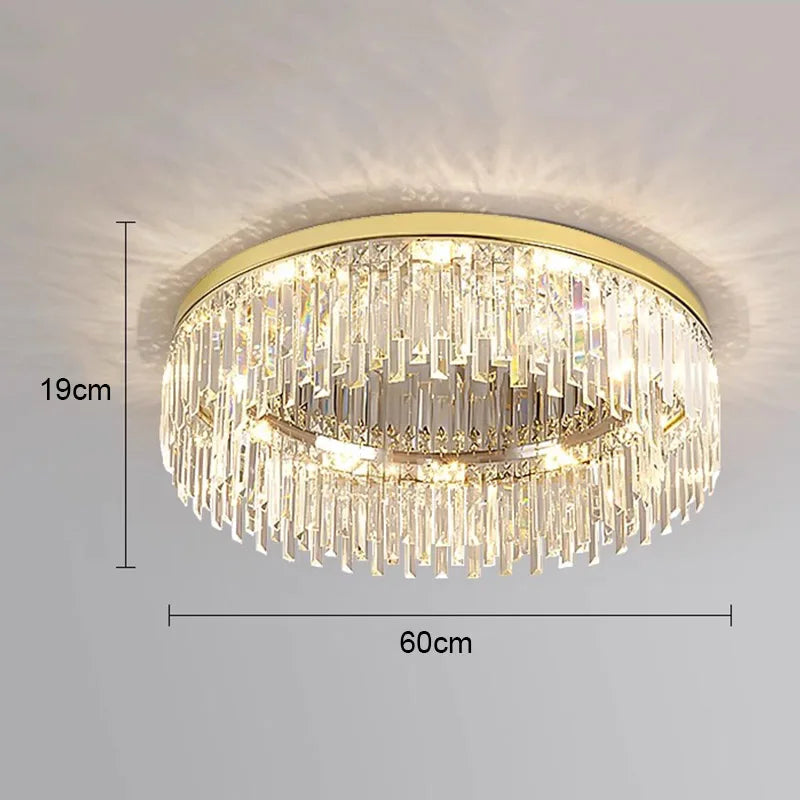 DecorBites™ Crystal Ceiling Lamp: Modern Minimalist Light Luxury for Home Indoor Lighting
