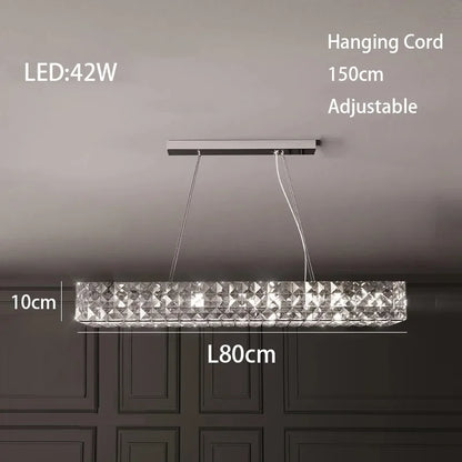 DecorBites™ Crystal LED Chandelier: Modern Luxury Chrome Steel & Clear K9 Crystal Lighting