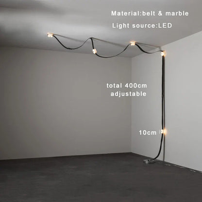 DecorBites™ Black Leather Marble Chandeliers | Adjustable Dining Room Lamps | Easy Installation Home Decor