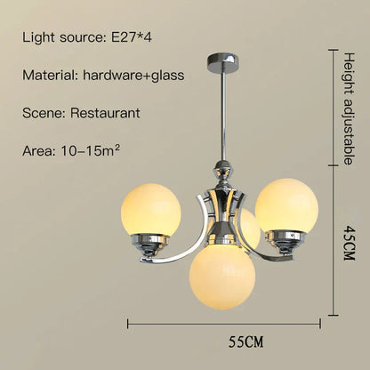 DecorBites™ Glass Ball Chandelier for Modern Room Decor