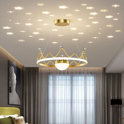 DecorBites™ LED Gypsophila Chandelier for Modern Living Room Decor - Crown Ceiling Pendant Light