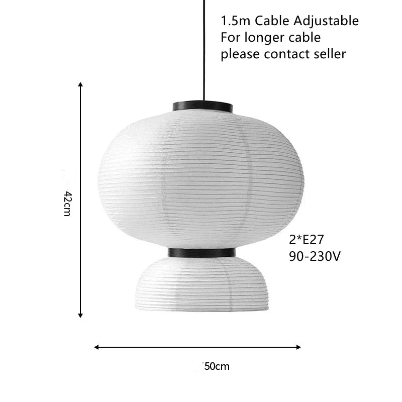 DecorBites™ Handmade White Paper Chandelier for Home and Restaurant