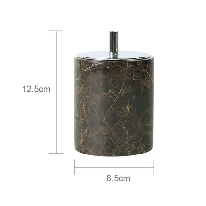 DecorBites™ Emperador Dark Marble Bathroom Set with Luxury Accessories
