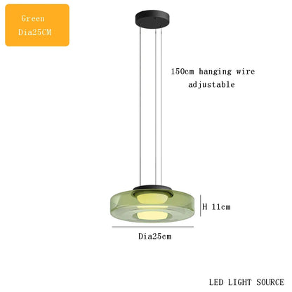 DecorBites™ Glass Plate Ceiling Pendant Lights LED Fixture
