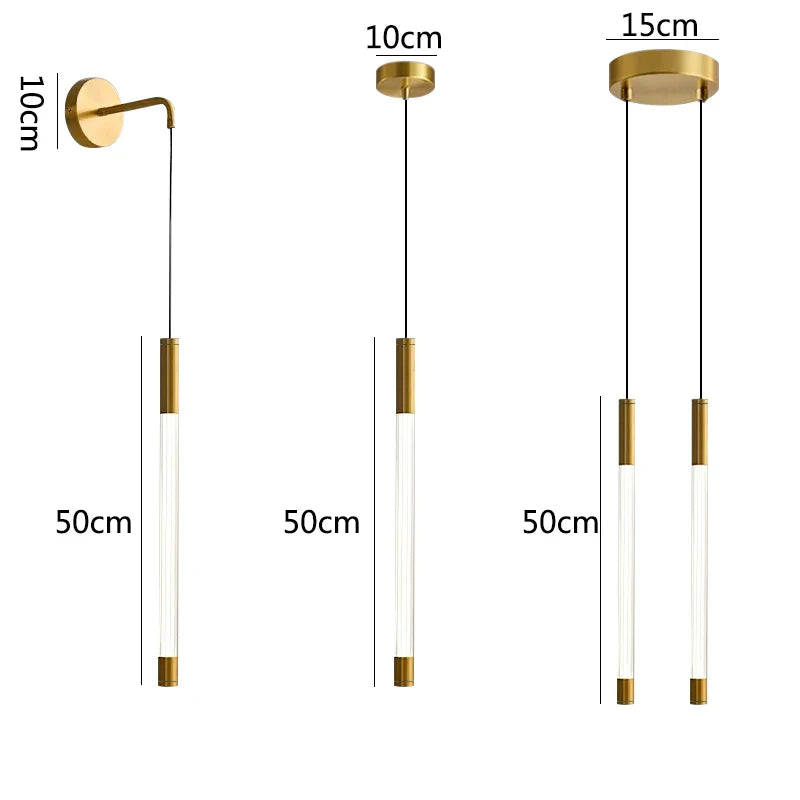 DecorBites™ Gold Bar LED Wall Light for Home Decor in Dining Kitchen Bedroom
