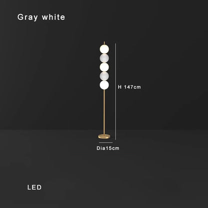 DecorBites™ Brass Floor Lamp for Living Room & Bedside Decor