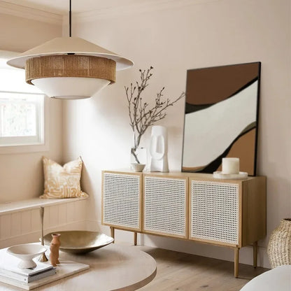 DecorBites™ Japanese Hemp Rope Chandelier for Kitchen, Bedroom, and Hotel - Minimalist Home Decor